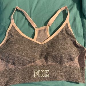 Pink sports bra